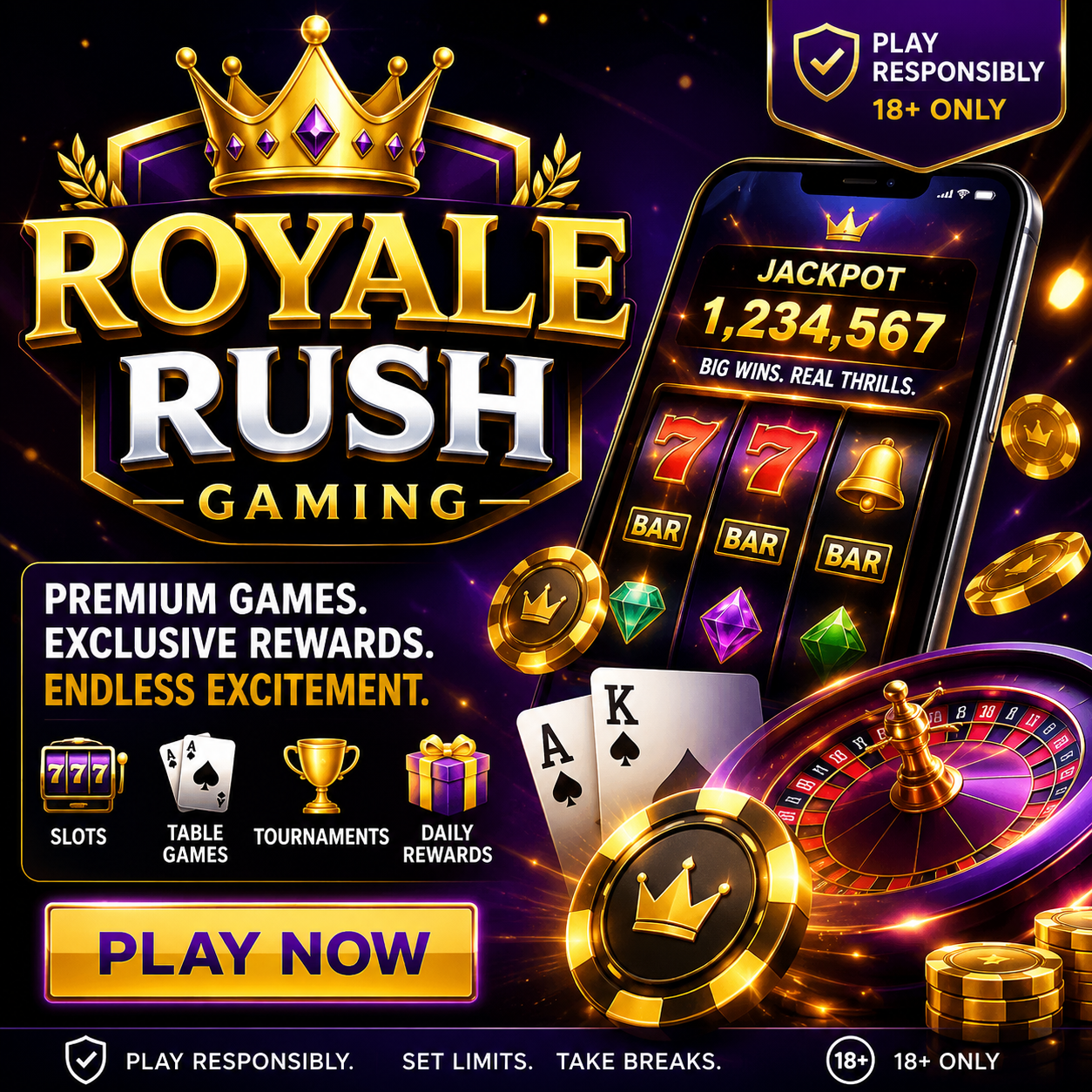 Royale Rush Gaming — premium games, exclusive rewards, endless excitement
